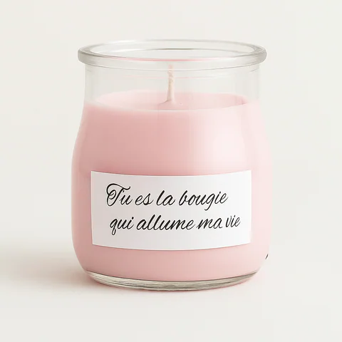 Bougie parfumée - Rose – ambiance & déco personnalisé au Maroc | Giftshouse