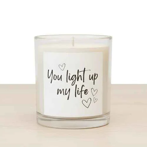 Bougie "You Light Up My Life" grande taille – cadeau personnalisé personnalisé au Maroc | Giftshouse