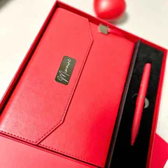 Coffret Cadeau Élégant Rouge - Agenda & Stylo Personnalisés vue 2