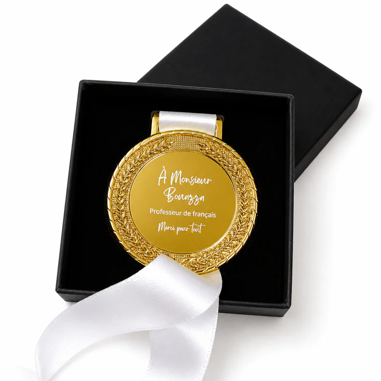 Médaille Personnalisée avec boîte – cadeau personnalisé personnalisé au Maroc | Giftshouse