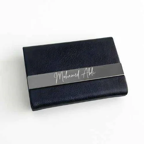 Porte-Cartes en Cuir Personnalisé – cadeau personnalisé personnalisé au Maroc | Giftshouse