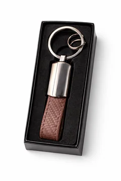 Porte-clés Marron Élégant Personnalisé vue 1