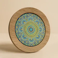 Sous-théière / Sous-tasse Zellij Marocain – Bois & Mosaïque vue 1