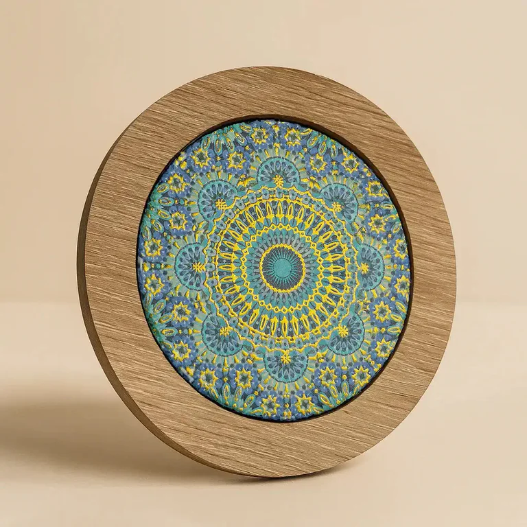 Sous-théière / Sous-tasse Zellij Marocain – Bois & Mosaïque – cadeau personnalisé personnalisé au Maroc | Giftshouse